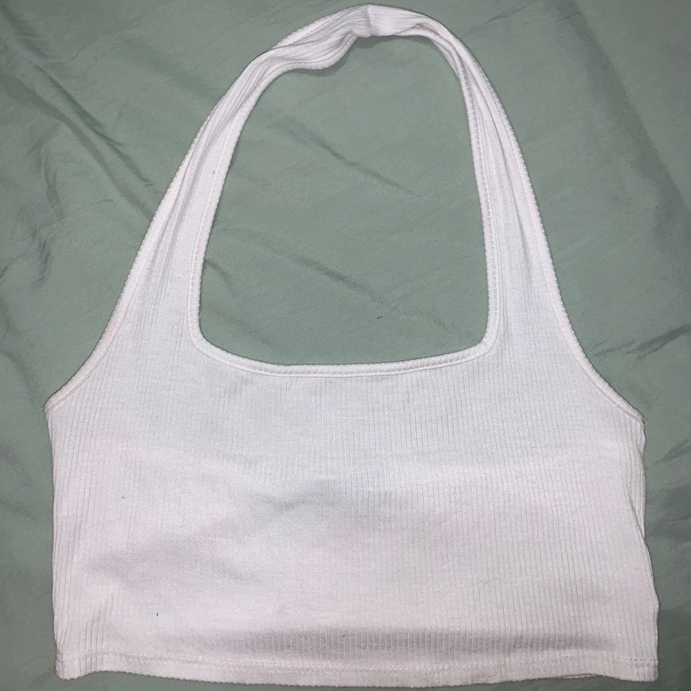 Blue Blush cropped halter